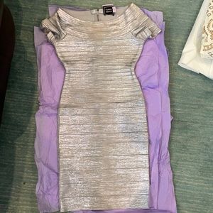 Herve Leger Metallic Dress